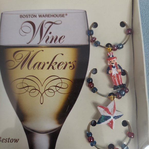 Patriotic Wine Charms - Picture 3 of 4